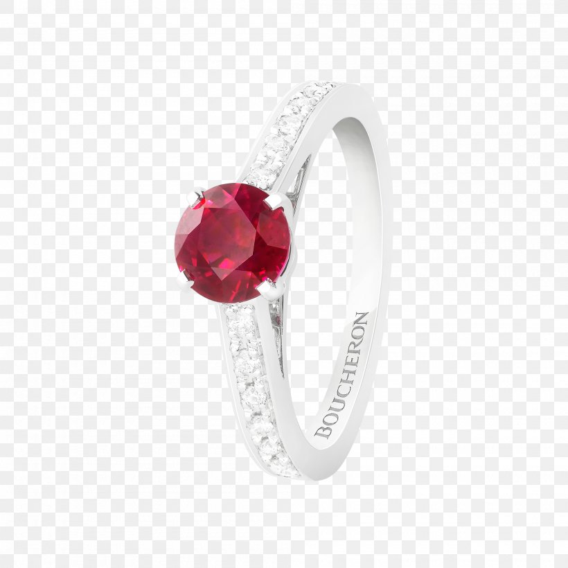 Ruby Engagement Ring Solitaire Jewellery, PNG, 2000x2000px, Ruby, Bitxi, Body Jewelry, Boucheron, Diamond Download Free