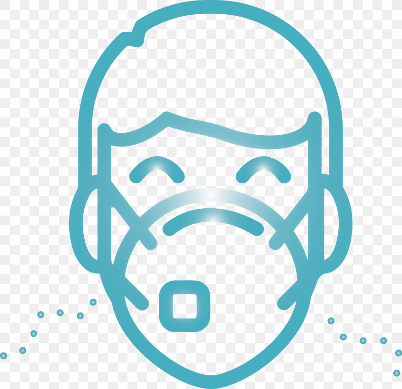 Man With Medical Mask Corona Virus Disease, PNG, 3000x2907px, Man With Medical Mask, Circle, Corona Virus Disease, Line Art, Turquoise Download Free