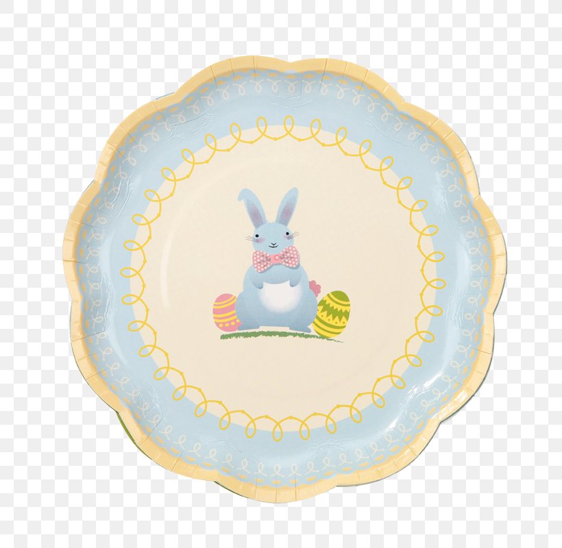 Easter Bunny Plate Tableware, PNG, 800x800px, Easter Bunny, Dessert, Dishware, Disposable, Easter Download Free