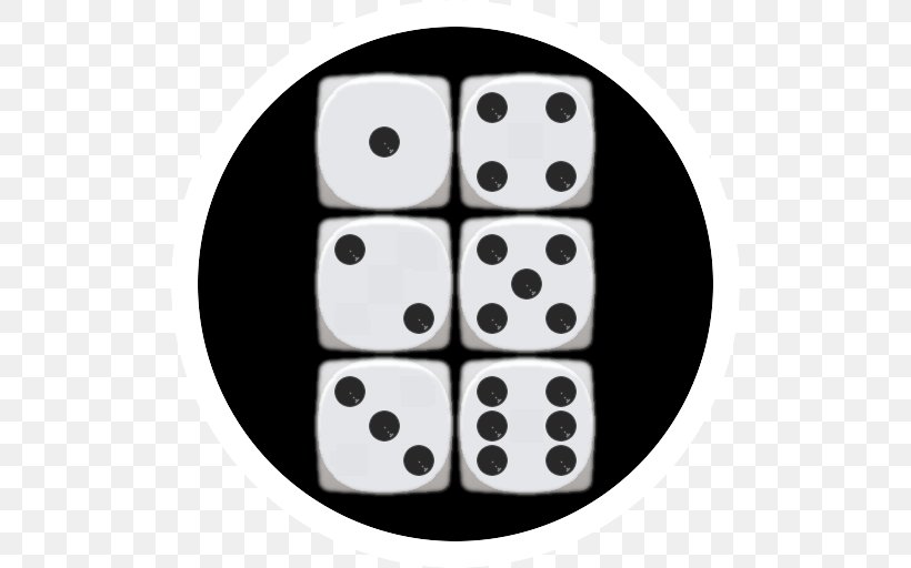 Talking Dice Roller, PNG, 512x512px, Talking Dice Roller 3d Simulator, Android, Android Eclair, Black And White, Dice Download Free