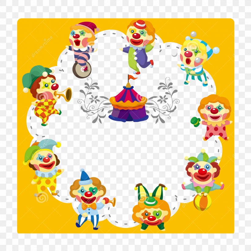 Circus Clown Drawing Illustration, PNG, 1500x1500px, Clown, Area, Caricature, Cartoon, Circus Download Free