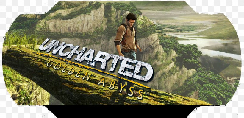 Uncharted: Golden Abyss Uncharted: Drake's Fortune PlayStation 3 Uncharted 2: Among Thieves, PNG, 1600x774px, Uncharted Golden Abyss, Advertising, Brand, Game, Grass Download Free