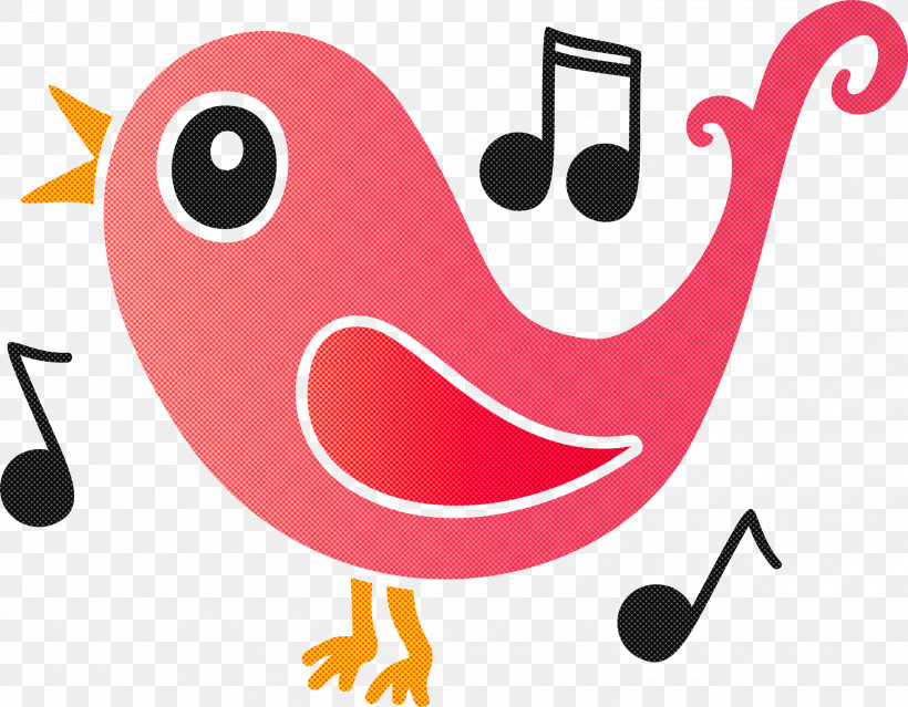 Pink Line Font Smile Icon, PNG, 3000x2338px, Cartoon Bird, Line, Pink, Smile Download Free