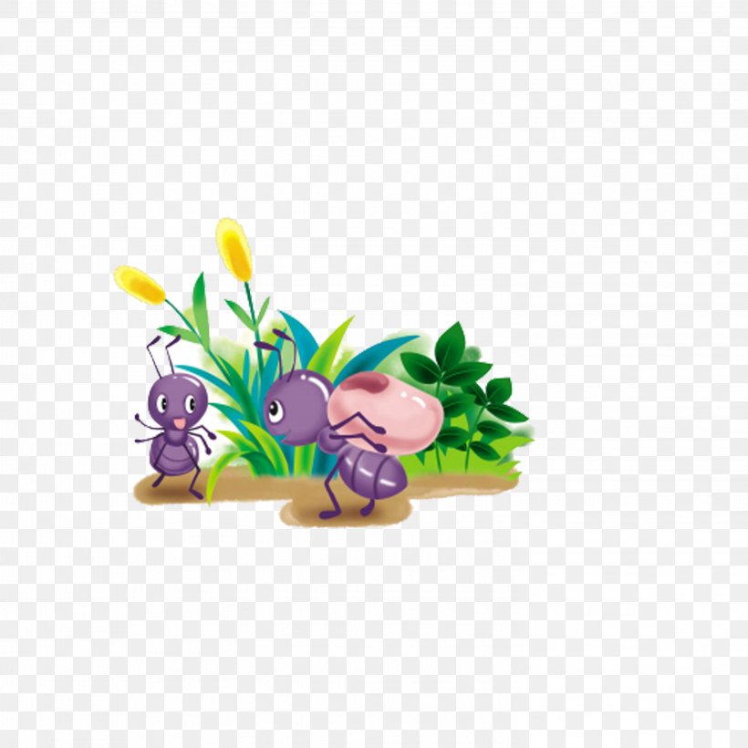Ant Food Animation Cartoon, PNG, 2953x2953px, Watercolor, Cartoon, Flower, Frame, Heart Download Free