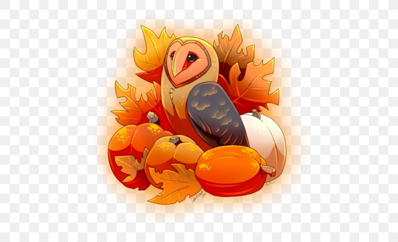Barn Owl Bird Pumpkin Familiar Spirit, PNG, 500x500px, Owl, Art, Autumn, Barn Owl, Bird Download Free