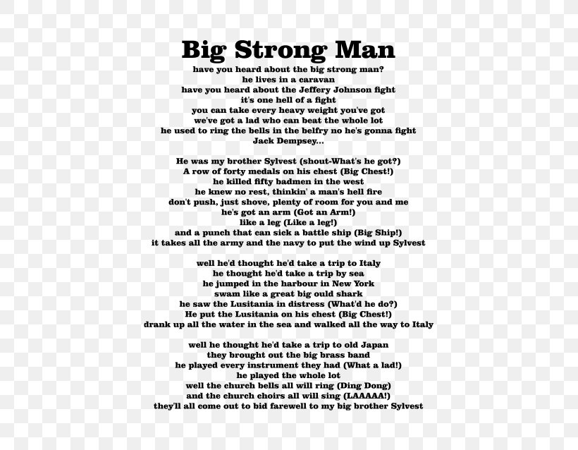 Big Strong Man Restaurant Sogen Song Lyrics Menu, PNG, 638x638px, Song, Area, Bar, Clothing, Document Download Free