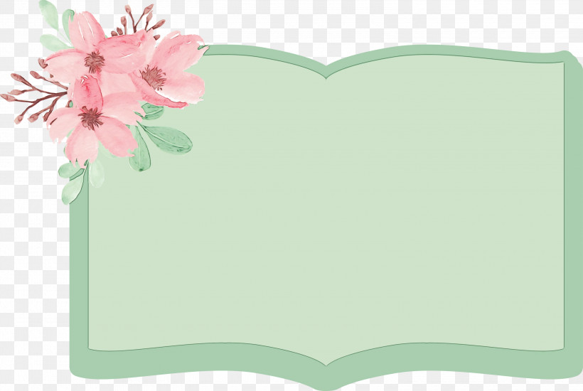 Floral Design, PNG, 3000x2014px, Flower Frame, Book Frame, Floral Design, Green, Heart Download Free
