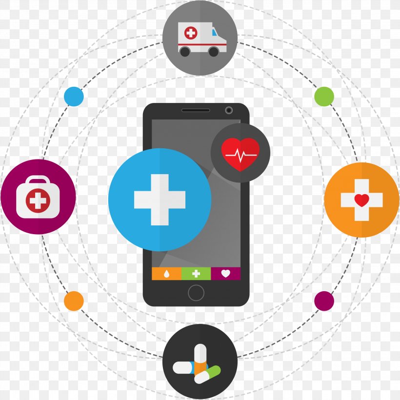 Health Care MHealth Mobile App Development Healthcare Industry, PNG, 2742x2742px, Health Care, Brand, Communication, Electronics Accessory, Handheld Devices Download Free
