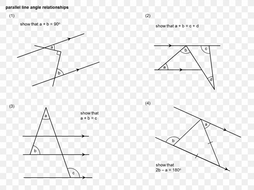Triangle Transversal Parallel Line, PNG, 1500x1125px, Triangle, Area, Black And White, Diagram, Geometry Download Free