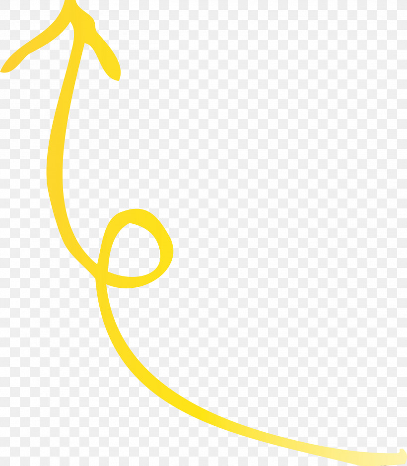 Yellow Line Font Smile, PNG, 2618x3000px, Curved Arrow, Line, Paint, Smile, Watercolor Download Free