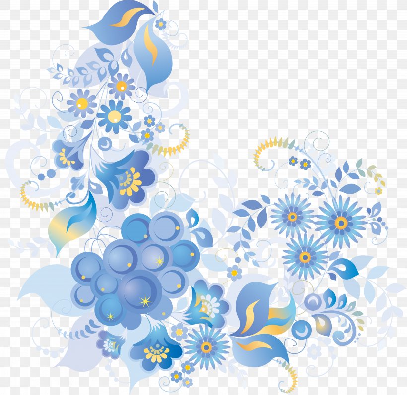Graphic Design Floral Design, PNG, 5143x5000px, Floral Design, Art, Blue, Flora, Flower Download Free