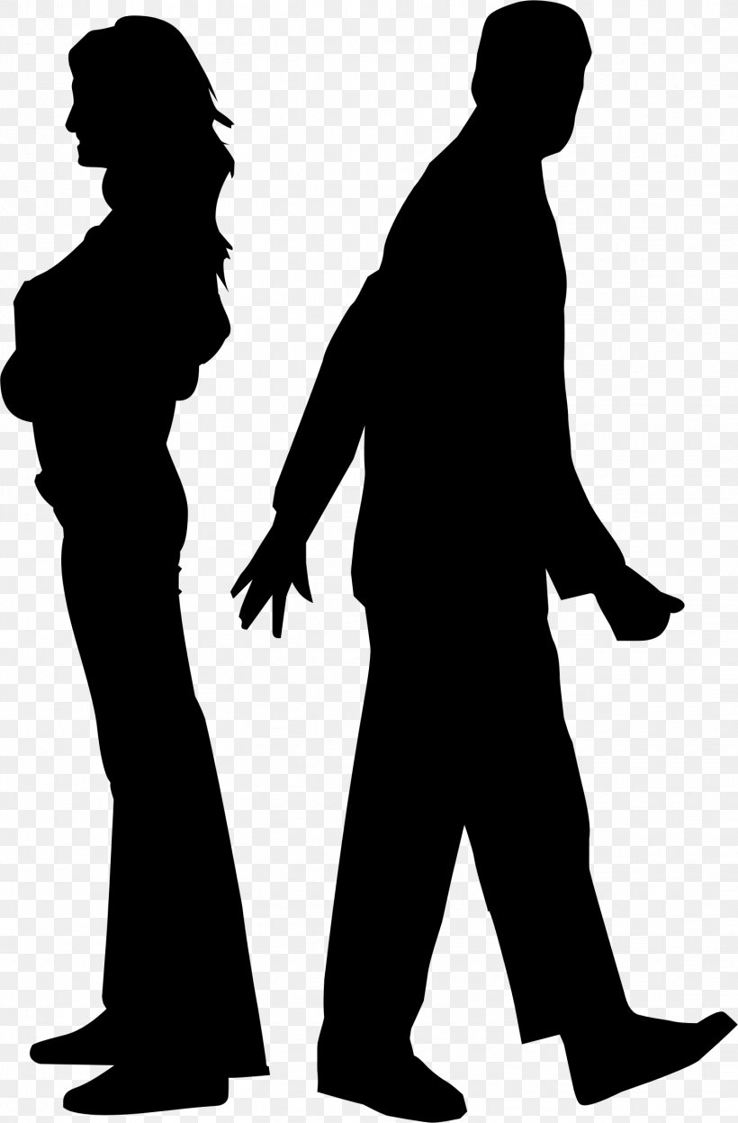 Silhouette Couple Marriage, PNG, 1506x2293px, Silhouette, Black And White, Communication, Couple, Divorce Download Free
