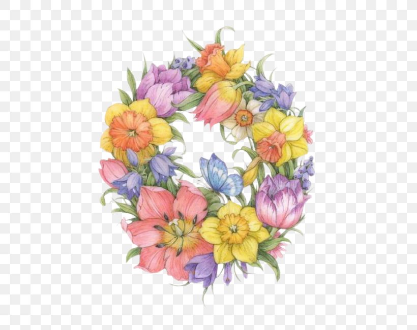 Wreath Flower Bouquet Floral Design Animaatio, PNG, 485x650px, Wreath, Animaatio, Artificial Flower, Cut Flowers, Drawing Download Free