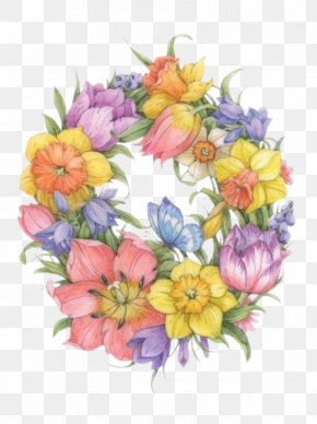 Couronne Fleur - Wreath Flower Bouquet Floral Design Animaatio PNG