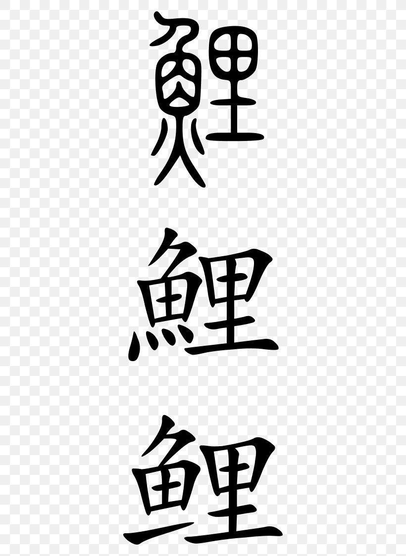 Chinese Characters Common Carp Stroke Order Written Chinese, PNG, 367x1124px, Chinese Characters, Area, Artwork, Black And White, Calligraphy Download Free