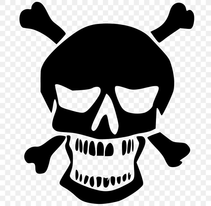 Skull And Crossbones Clip Art, PNG, 699x800px, Skull, Black And White, Bone, Fictional Character, Head Download Free