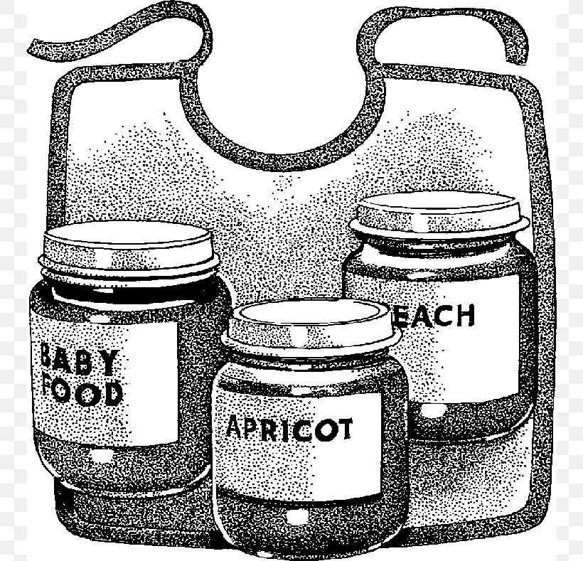 Baby Food Clip Art, PNG, 746x789px, Baby Food, Baby Bottle, Black And White, Bottle, Canning Download Free