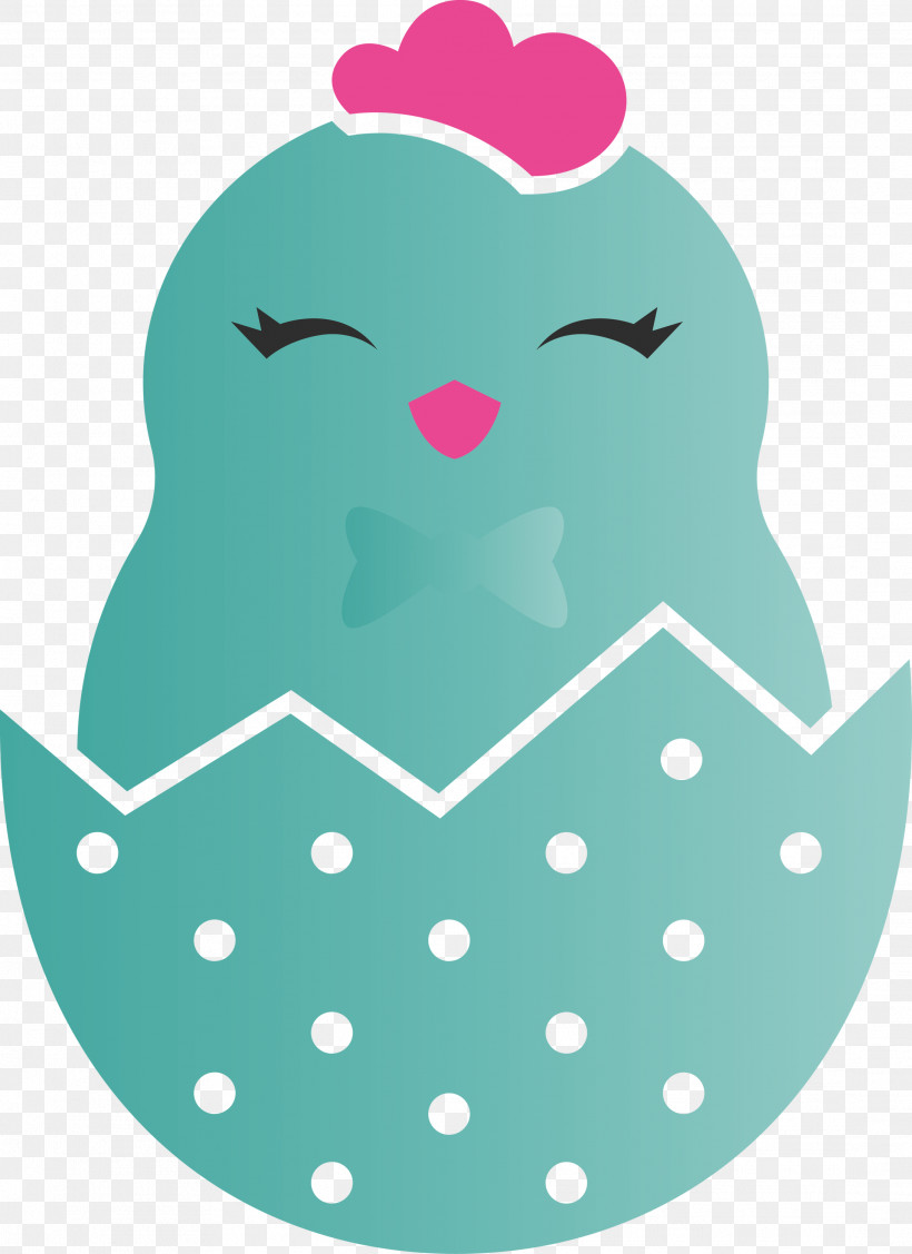 Chick In Eggshell Easter Day Adorable Chick, PNG, 2181x3000px, Chick In Eggshell, Adorable Chick, Easter Day, Green, Polka Dot Download Free
