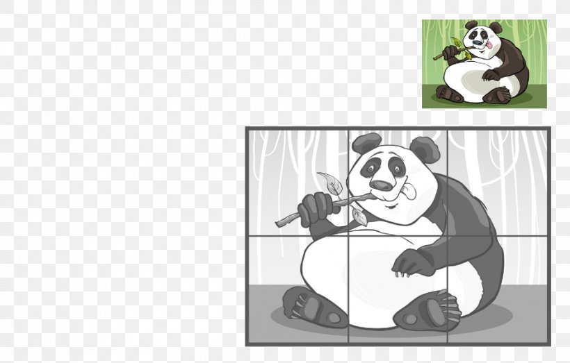 Giant Panda Puzzle Game Coloring Book, PNG, 940x600px, Giant Panda, Bear, Black And White, Brand, Carnivoran Download Free