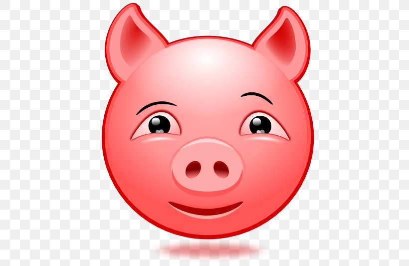 Pig Emoticon Smiley Clip Art, PNG, 533x533px, Pig, Cartoon, Emoji, Emoticon,  Nose Download Free