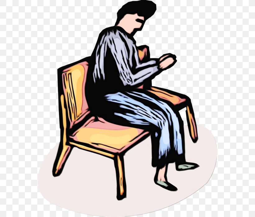 Sitting Clip Art Furniture Reading Chair, PNG, 577x700px, Watercolor, Chair, Furniture, Paint, Reading Download Free