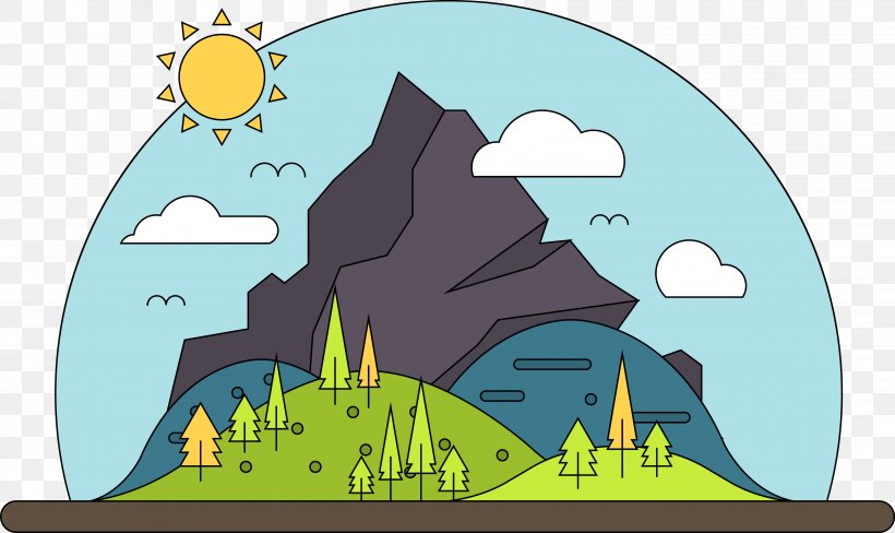 Cartoon Mountain Landscape, PNG, 4449x2653px, Cartoon, Area, Art, Fiction,  Fictional Character Download Free