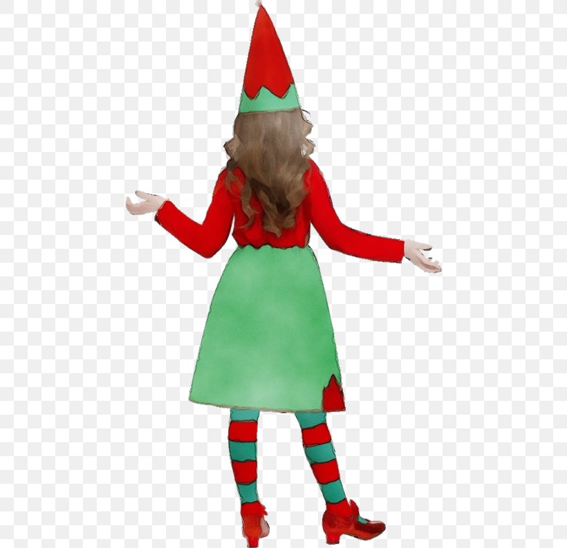 Christmas Elf, PNG, 500x793px, Watercolor, Christmas, Christmas Elf, Costume, Costume Accessory Download Free
