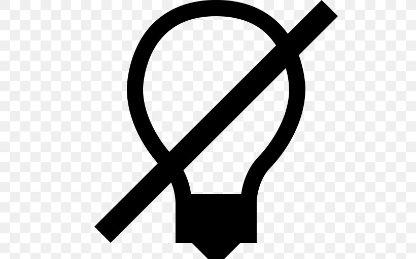 Incandescent Light Bulb Lighting Symbol, PNG, 512x512px, Light, Black And White, Incandescent Light Bulb, Lamp, Lighting Download Free