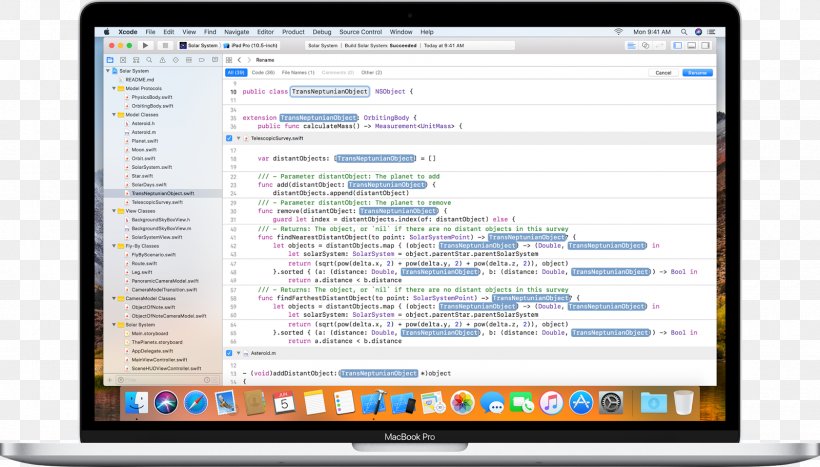 Xcode Apple Source Code Editor Mobile App Development, PNG, 1600x912px, Xcode, App Store, Apple, Area, Compiler Download Free