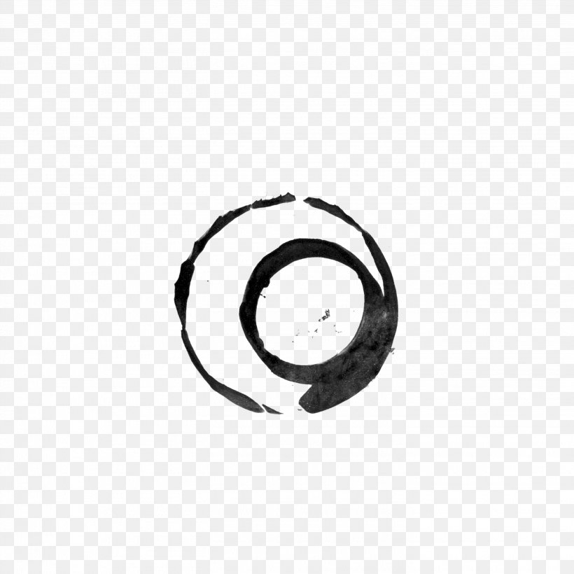 Circle Ink Brush, PNG, 2835x2835px, Ink Brush, Black, Black And White, Brand, Calligraphy Download Free