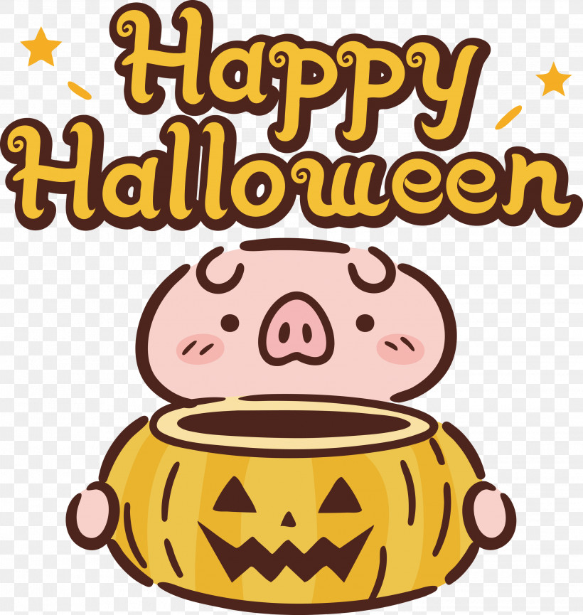 Happy Halloween, PNG, 2841x3000px, Happy Halloween, Biology, Cartoon, Emoticon, Happiness Download Free