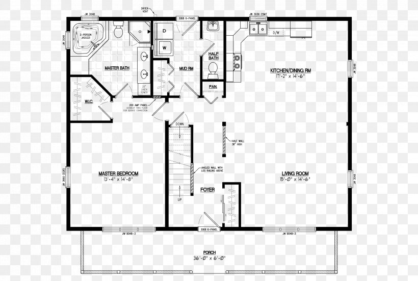 Log Cabin House Plan Floor Plan, PNG, 3300x2220px, Log Cabin, Area, Black And White, Building, Cottage Download Free