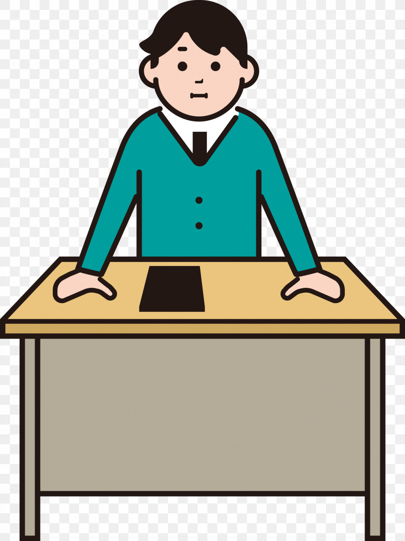 Teacher Desk Male, PNG, 2244x3000px, Teacher, Behavior, Cartoon, Desk, Education Download Free