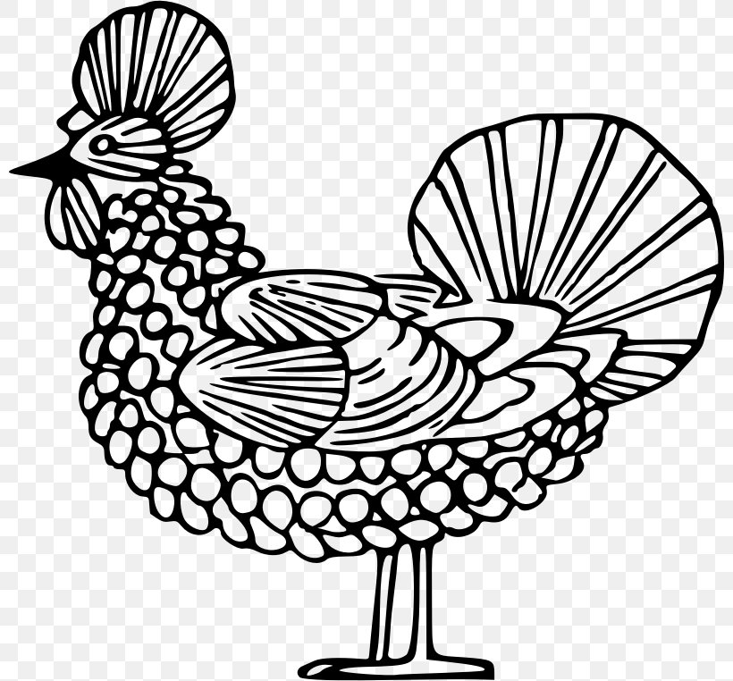 Chicken Rooster Clip Art, PNG, 800x762px, Chicken, Autocad Dxf, Beak, Bird, Black And White Download Free