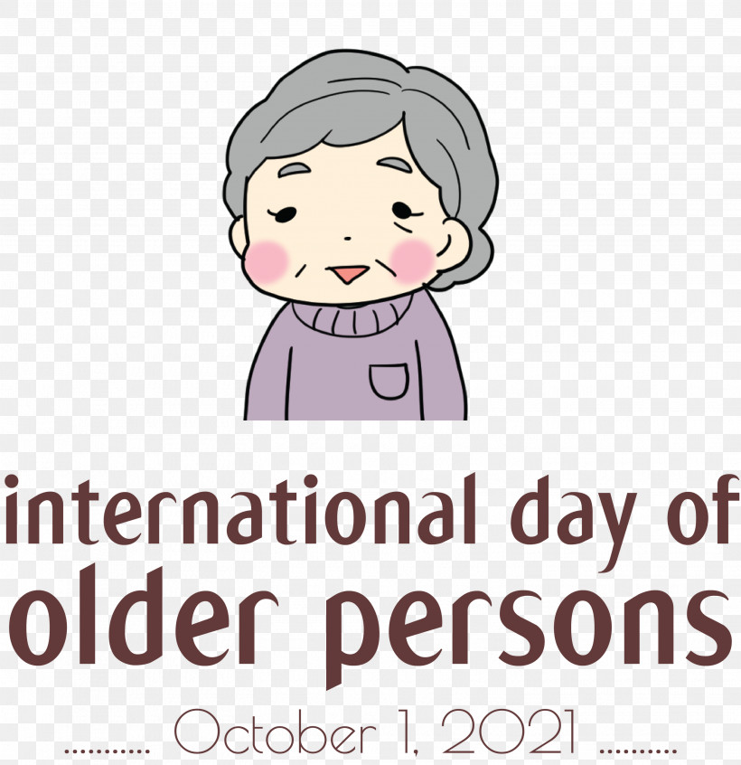 International Day For Older Persons Older Person Grandparents, PNG, 2905x3000px, International Day For Older Persons, Ageing, Cartoon, Face, Forehead Download Free