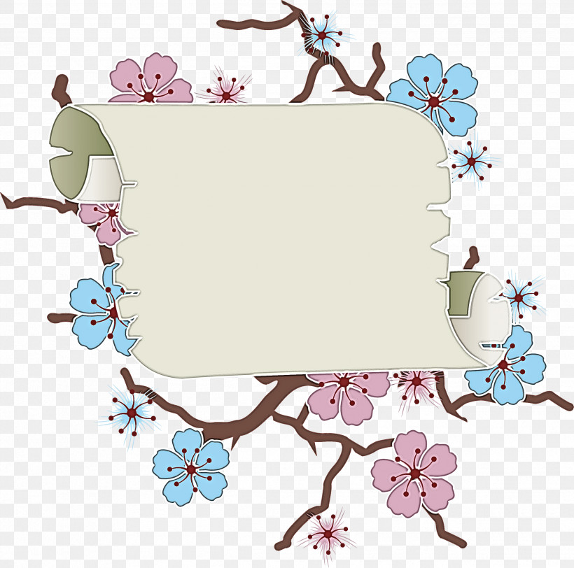 Picture Frame, PNG, 2493x2471px, Picture Frame, Blossom, Cherry Blossom, Floral Design, Floral Frame Download Free
