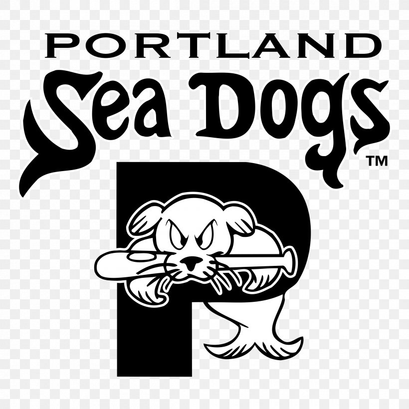 Portland Sea Dogs Clip Art Logo Vector Graphics Drawing, PNG, 2400x2400px, Watercolor, Cartoon, Flower, Frame, Heart Download Free