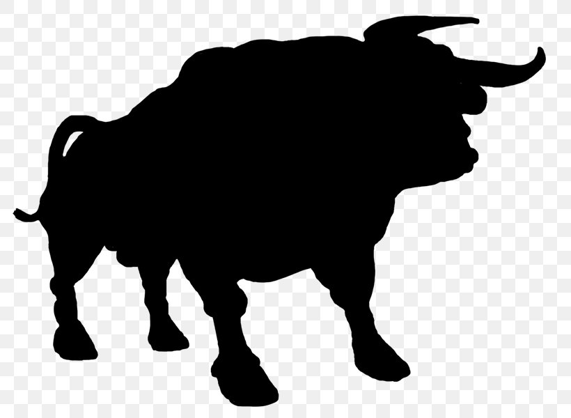 Angus Cattle Hereford Cattle Bull Silhouette, PNG, 800x600px, Angus Cattle, Animal Silhouettes, Black And White, Brahman Cattle, Bull Download Free