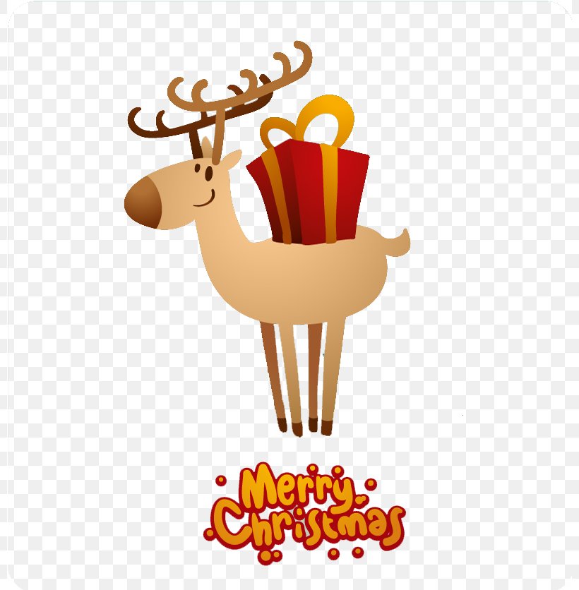 Reindeer Christmas Santa Claus Illustration, PNG, 800x836px, Reindeer, Christmas, Christmas Tree, Deer, Gift Download Free