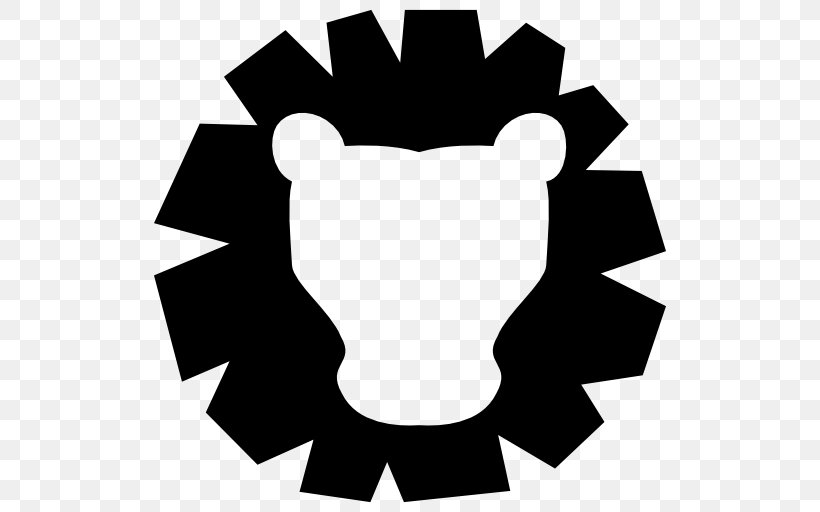 Lion Clip Art, PNG, 512x512px, Lion, Black, Black And White, Leaf, Monochrome Photography Download Free