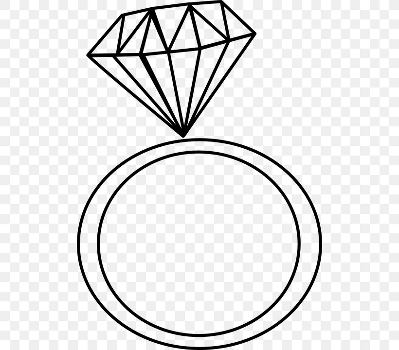 Engagement Ring Wedding Ring Clip Art, PNG, 504x720px, Engagement Ring, Area, Black, Black And White, Diamond Download Free