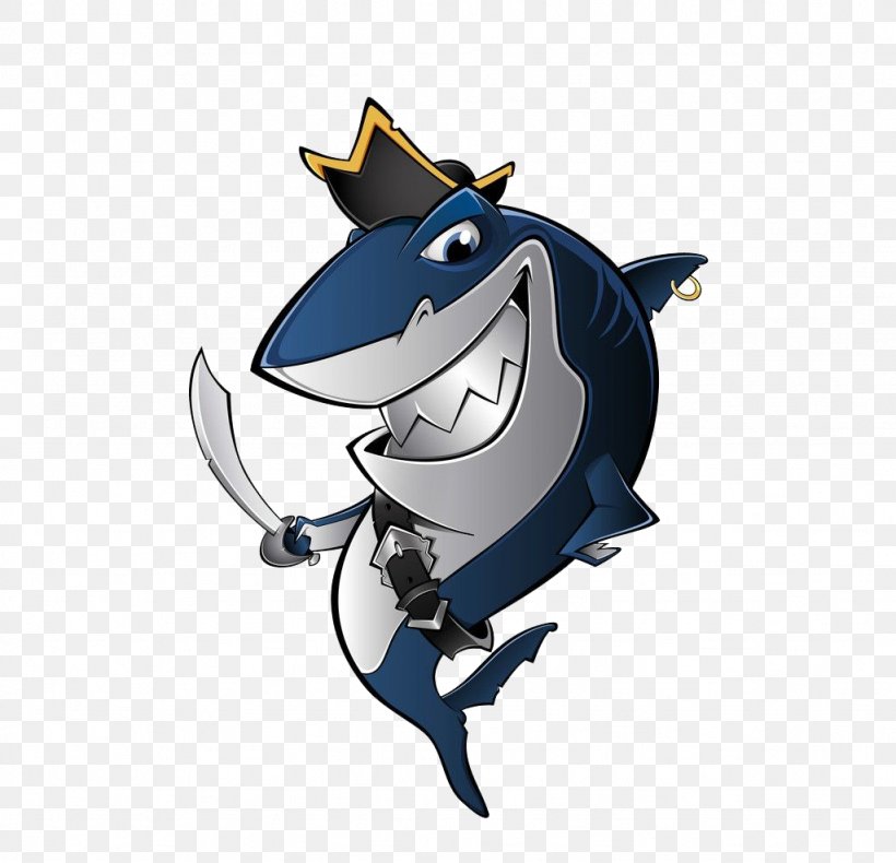 Shark Piracy Royalty-free Clip Art, PNG, 1024x987px, Shark, Blue, Cartoon, Fictional Character, Fotosearch Download Free