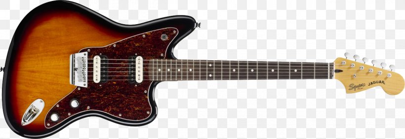 Fender Jaguar Electric Guitar Squier Fender Musical Instruments Corporation Sunburst, PNG, 1250x431px, Fender Jaguar, Acoustic Electric Guitar, Acoustic Guitar, Bass Guitar, Electric Guitar Download Free