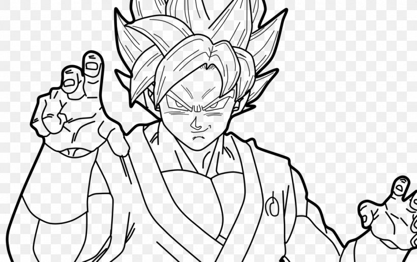 Goku Vegeta Gogeta Super Saiyan Drawing, PNG, 1127x708px, Goku, Arm, Artwork, Black, Black And White Download Free