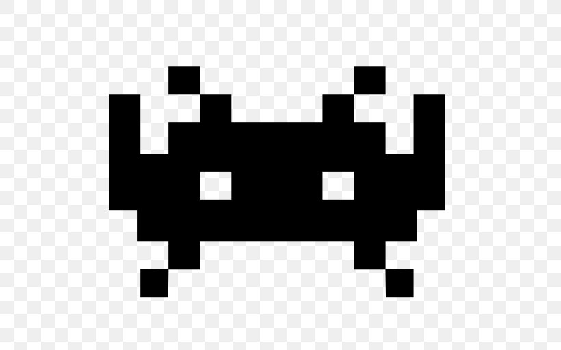 Space Invaders Extreme 2 Defender Pong, PNG, 512x512px, Space Invaders, Arcade Game, Bitmap, Black, Black And White Download Free