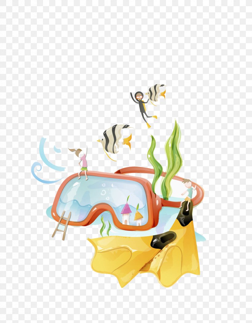 Goggles Cartoon Glasses Clip Art, PNG, 1652x2115px, Underwater Diving, Clip Art, Diving Snorkeling Masks, Diving Swimming Fins, Eyewear Download Free