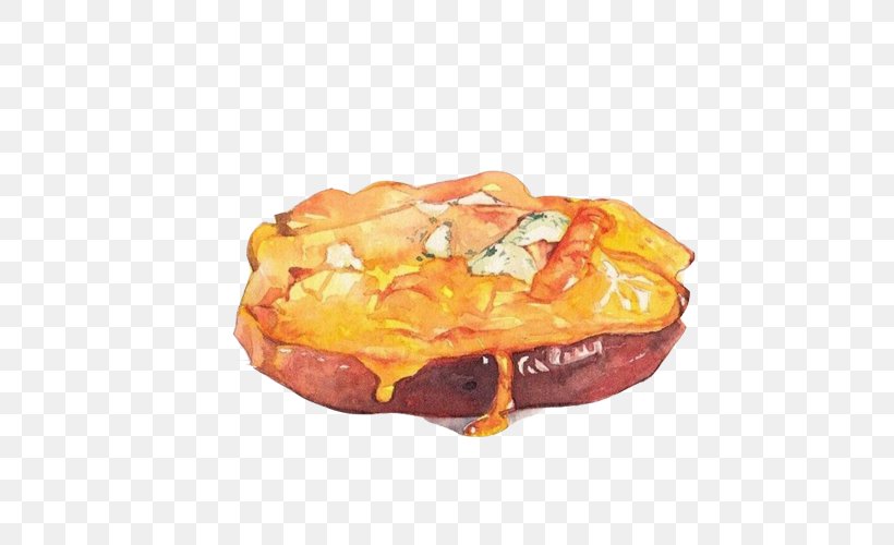 Pizza Italian Cuisine Focaccia Junk Food Painting, PNG, 500x500px, Pizza, Bread, Cuisine, Dish, Fast Food Download Free