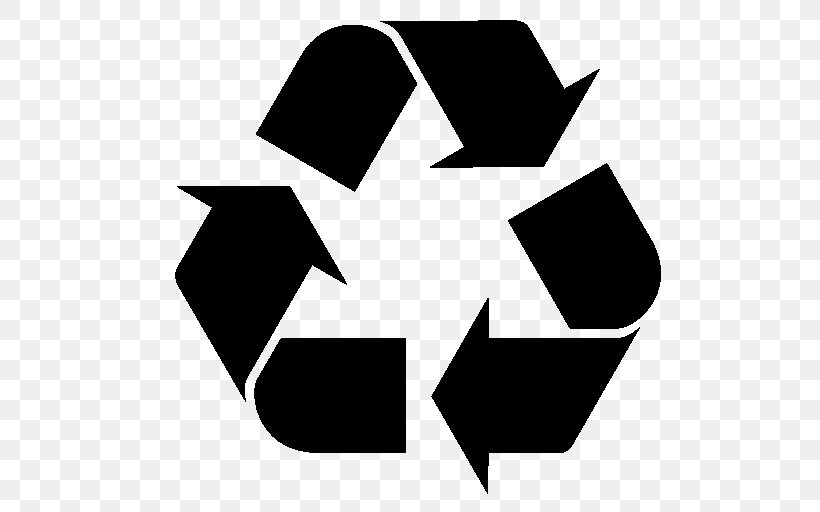 Recycling Symbol Paper Recycling, PNG, 512x512px, Recycling Symbol, Black, Black And White, Logo, Lowdensity Polyethylene Download Free