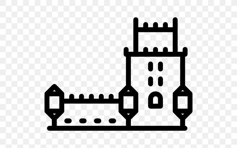 Belém Tower Clip Art, PNG, 512x512px, Tower, Area, Belem, Black, Black And White Download Free