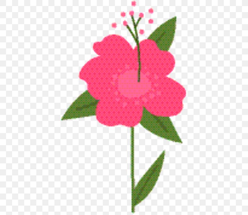 Pink Flower Cartoon, PNG, 433x711px, Mallows, Botany, Family, Floral Design, Flower Download Free